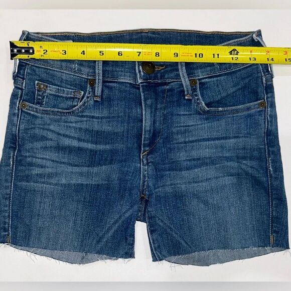True Religion Cora Women's cut off Distressed Denim Blue Jean Shorts size 25 - Picture 10 of 12